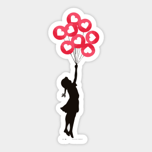 Social hearts Sticker